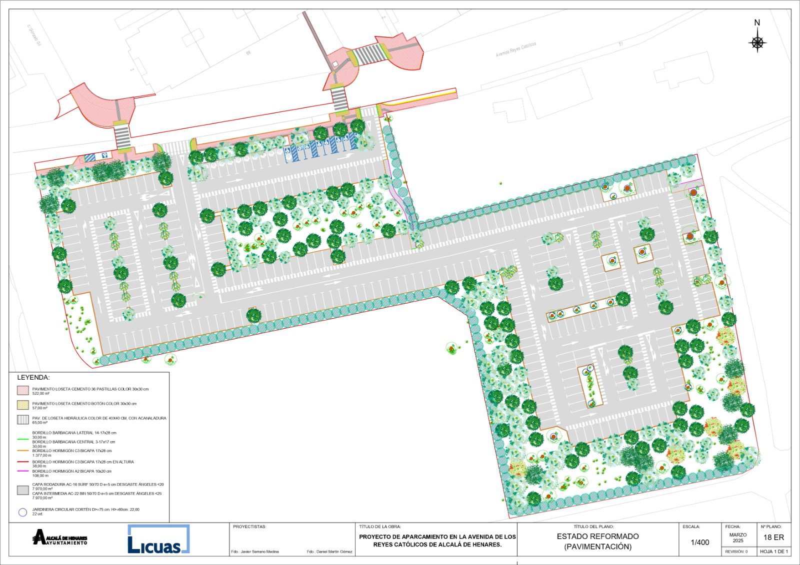Plano del aparcamiento