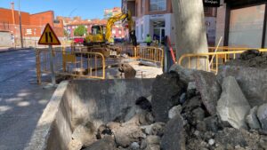 Obras de la avenida de Guadalajara de Alcalá de Henares