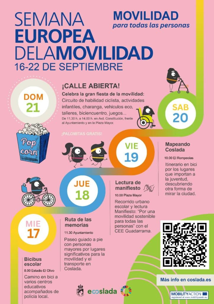 Cartel de la semana europea de la movilidad